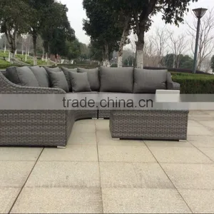 Patio Sectional Furniture Wicker Rattan Sofa Set With Cushions thumbnail-6