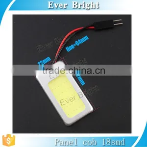 Energy-saving COB 18-SMD LED Panel Dome Lamp Auto Reading Plate Light ,with T10 Festoon Adatper thumbnail-2