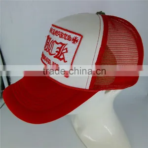 5-Panel High Profile Cheap Trucker Caps Mesh Caps With Embroidery Patch Logo thumbnail-1