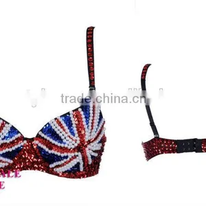 Union Jack Logo Sexy Bra and Party Rock and Roll Dancing Costume thumbnail-1