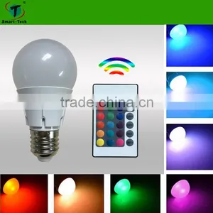 Ir Remote Control Dimmable Smart Rgbw Led Light Bulbs With Color Changing Light Lamp thumbnail-1