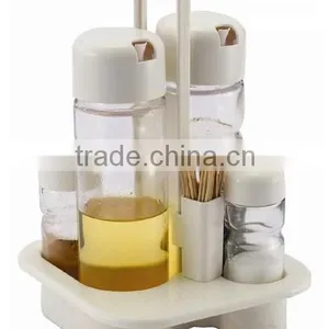 Plastic Stand Glass Dinner Set With Toothpick Holder thumbnail-1