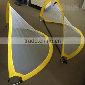 Two Portable Soccer Nets With Carry Bag Pop-Up Soccer Goals Portable Folding Net Set thumbnail-1