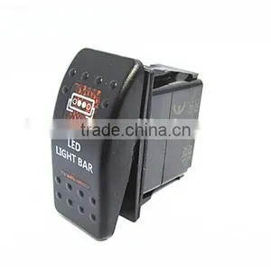 Rocker Switches With LED Light Bar Orange thumbnail-1