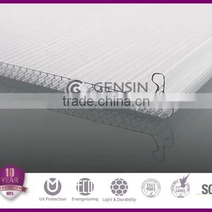 U Shaped Polycarbonate Sheet Four Multiwall Hollow Polycarbonte Wall Panel Honeycomb Sheet For Building Roofing With Profiles thumbnail-4