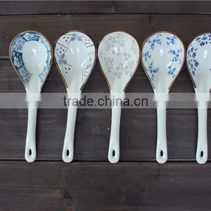 High Quality SP-1537 Haonai Factory Directly Big Ceramic Soup Spoon thumbnail-6