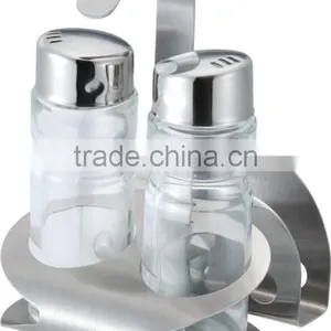 Kitchenware Glass Stainless Steel Cruet Oil Vinegar Bottle Sauce Caster Oil and Vinegar thumbnail-6