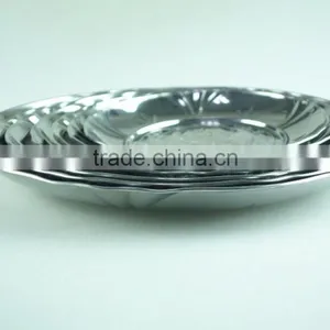 2015 Hot Selling Multi Size Stainless Steel Decorative Flower Plate, Dinner Round Plate With3 Clour thumbnail-5