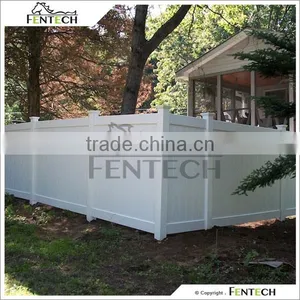 White Closed Privacy Recycled Vinyl Fencing thumbnail-1
