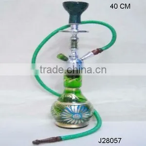 Coloured Glass Hookah With Sun Flower Painted Glass Base thumbnail-1