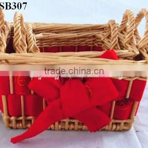 Big Cheapest Wicker Storage Basket With Handle thumbnail-2