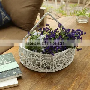 Wicker Material Wedding Flower Basket thumbnail-3