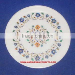 Marble Inlaid Plate Decorative Stone Inlaid thumbnail-1