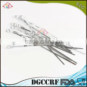 NBRSC 15 Inch 10PCS Stainless Steel BBQ UTENSIL Skewers Barbeque Kabob Needle Fork thumbnail-2