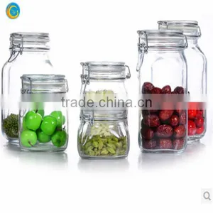 2014 Clear Square Glass Jam Jar With Mental Lid Wholesale thumbnail-1