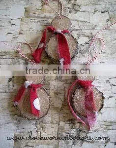 Natural Hanging Tree Birch Bark Ornaments thumbnail-2