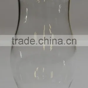 Scalloped Top Glass Hurricane Lamp Chimney thumbnail-1