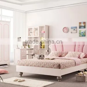 RD602 French Wooden Furniture of Single Bed for Girls Sale in Stock thumbnail-1