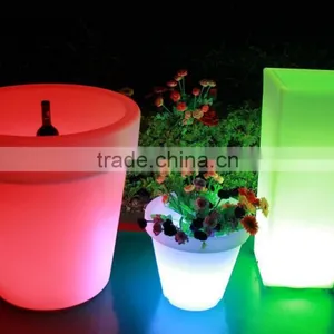 PE Colorful Multiple Shapes Plastic Led Beer Pot, Rechargeable Led Ice Bucket thumbnail-1