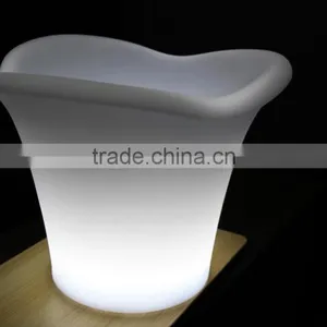 100% PE Plastic Luminous Led Plastic Flower Pot Furniture thumbnail-6