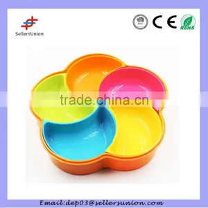 5 Compartment Round Tray With Locking Lid thumbnail-1