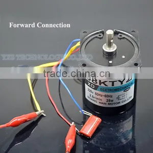 68KTYZ 28W AC 220V Permanent Magnet Synchronous Gear Motor 2.5RPM thumbnail-3