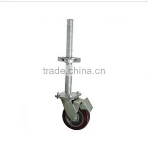Hot Sell Screw Base Jack With Caster Wheel /brake Caster Wheel thumbnail-1