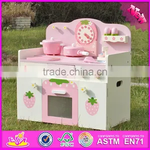 2016 New Design Preschool Home Play Wooden Strawberry Kitchen Set for Toddlers W10C148 thumbnail-2