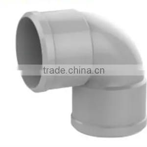 Factory Price Manufacturer Good Quality PVC Fitting UPVC Rubber Joint Plastic Fitting for Drainage GB 90 Deg Elbow thumbnail-1