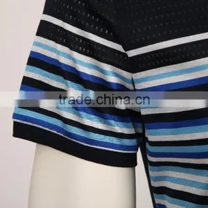 Summer New Men's Striped t- Shirt thumbnail-4
