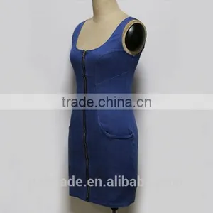 Denim Jeans Dress for Women Casual Dress Jeans ,blue Suspender Skirt Jeans Dress thumbnail-5