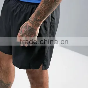 High Quality New Design Custom 100% Polyester Black Men's Fashion Gym Sport Running Shorts thumbnail-3
