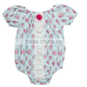 Boutique Baby Romper 2017 Wholesale Baby Girl Rompers Soft Design Baby Lace Ruffle Romper for Kids thumbnail-2