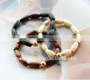 Fashion Wood Beads Bracelet Set Stackable Wooden Jewelry Promotion Gifts thumbnail-1