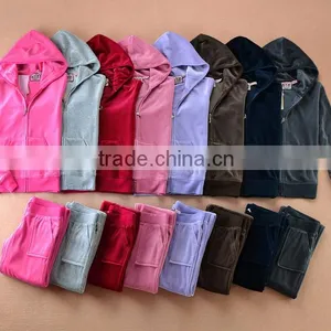 Factory Production Zipper Velvet Fleece Designs Cheaper Customs Wholesale Velvet Hoodies KM0673 thumbnail-5