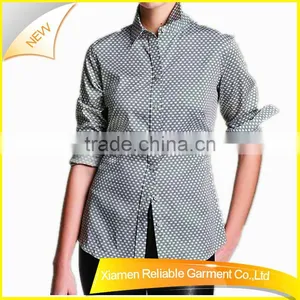 Dot Women Slim Casual Long Sleeve Shirt thumbnail-1