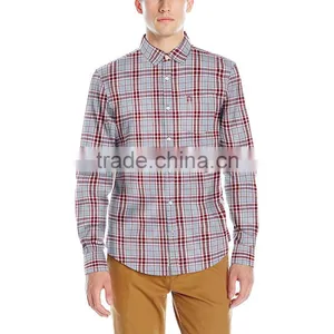 Wholesale Custom Long Sleeve Contrast Color Oxford Causal Dress Shirt thumbnail-3