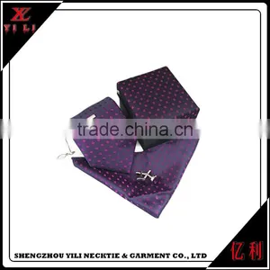 Gift Box Sets Men Portable Silk Necktie and Pocket Square thumbnail-1