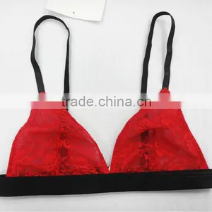 Sexy & Sweet Girl Bra Lace Bra Photos Women Stylish Style Sexy Red Lace Triangle Bra Mature Women Plus Size Lingerie Size Xxxxxl thumbnail-1