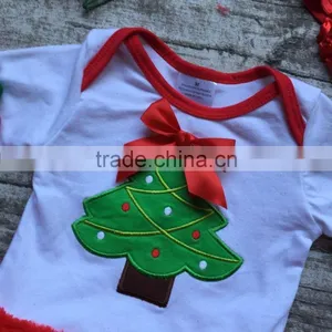 Baby Girls Christmas Tutu Romper Infant Baby Girls Christmas Tree Cotton Rompers With Red Chiffon Tutu With Accessories thumbnail-2