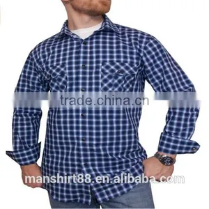 2016 New Wholesale Long Sleeve Plaid Formal Casual Custom Mens Casual Dress Shirts thumbnail-1