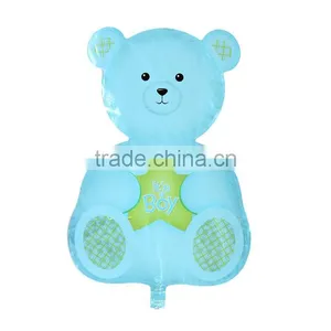Aluminium Foil Balloons Party Decoration Bear Blue Message "It's A Boy" Pattern thumbnail-2