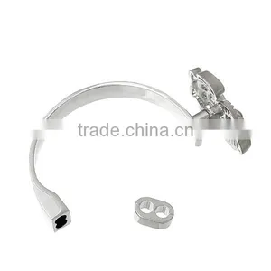 Half Bracelet Bangle Bar With Slider Hook Clasps Owl Halloween Silver Tone 5.9cm X3.2cm 11mm X7mm thumbnail-3