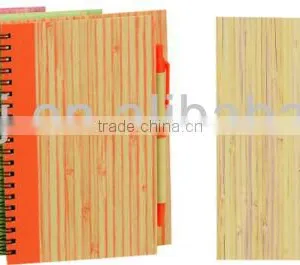 Spiral Colorful Bamboo Wood Cover Notebook Recycle Paper With Pen A6/a7 thumbnail-1