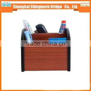 China Shcool Apparatus Supplier Hot Wholesale High Standard MDF Wooden Pen Holder for Office thumbnail-1