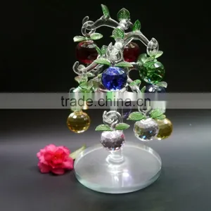 Unique Crystal Apple Tree Have 10 Pcs Applefor Wedding Gift and Home Decoration thumbnail-6