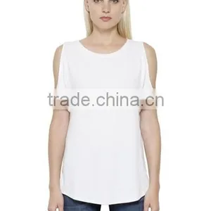 Women Fashion Clothing Off-Shoulder Blank T-Shirts,High Quality Cotton Short Sleeve Plain T-shirts for Women thumbnail-5