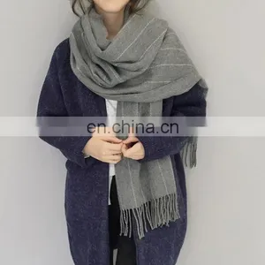 Cashmere Scarf Lady Vertical Stripe Dotted Line Fashionable Scarf thumbnail-1