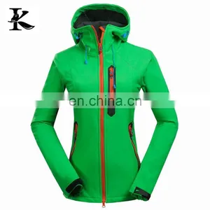2016 Womens Green Outdoor Sport Climbing Softshell Jackets thumbnail-1