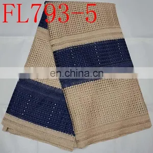 Free Shipping Guipure Lace Fabric African Cord Lace Fabric 2 Color Lace thumbnail-5